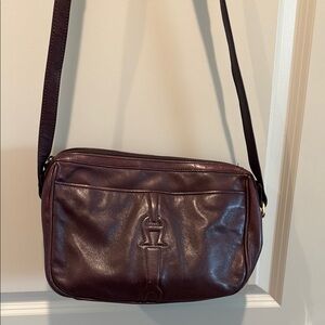 Etienne Aigner Vintage Brown Leather Crossbody Bag